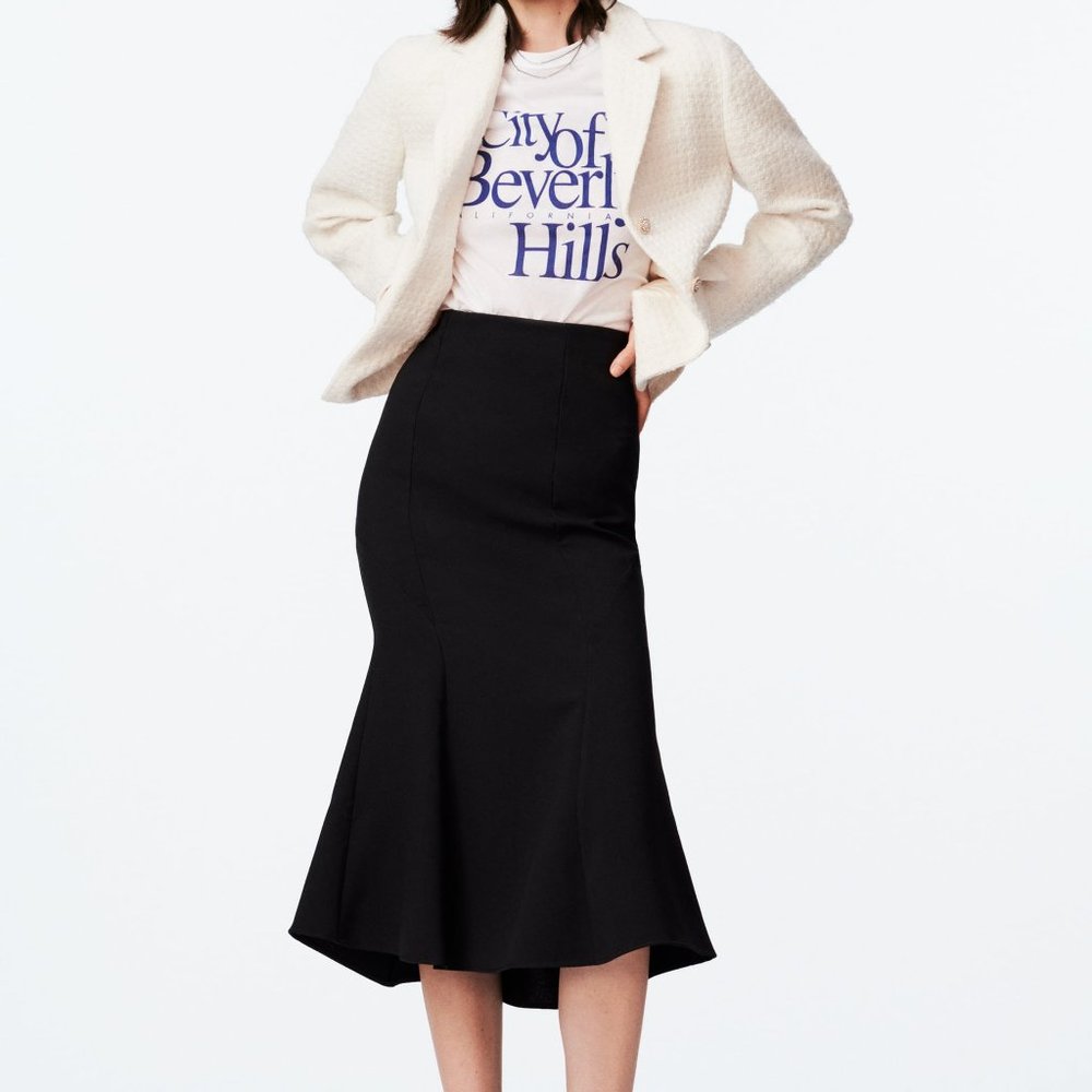A-LINE MIDI SKIRT